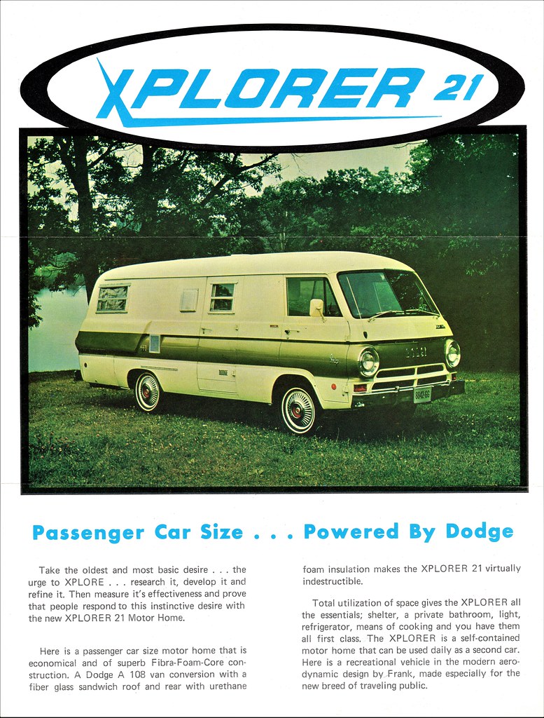 Xplorer 21 Motor Home(Dodge A108バンのコンバージョン)— 撮影: Alden Jewell(CC BY 2.0)